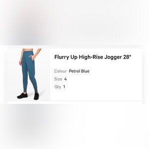 Lululemon Flurry Up HR Joggers 28”